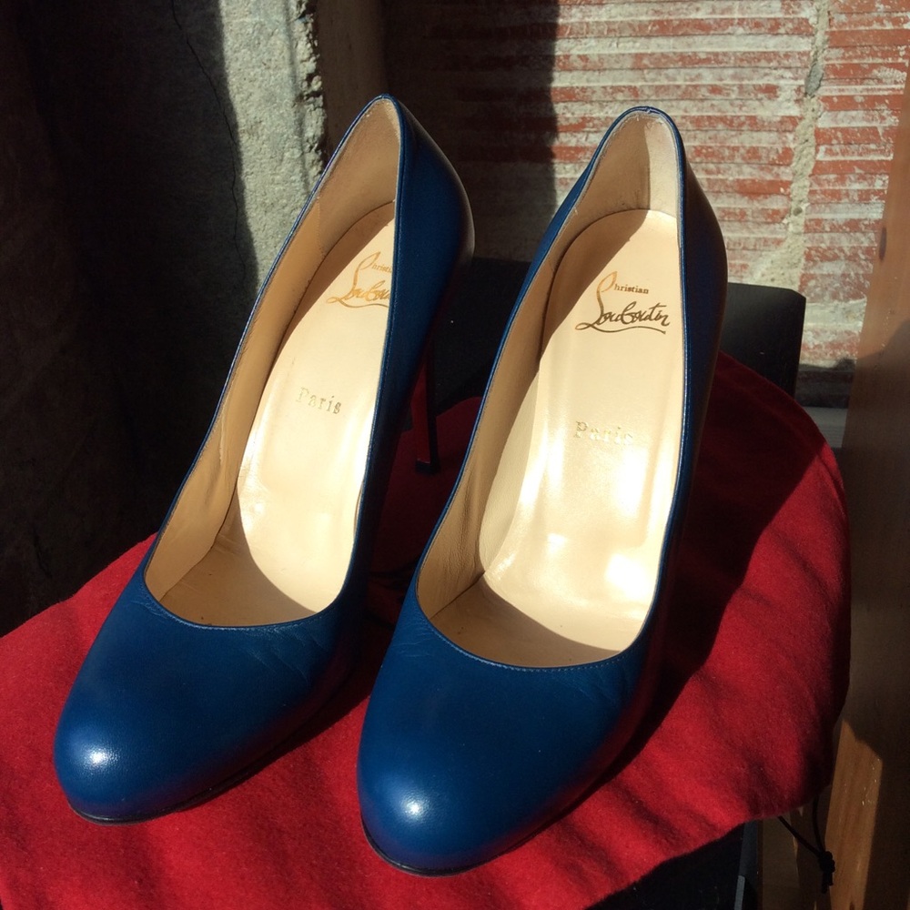 Christian Louboutin Simple 100 Kid Blue Size 39.5